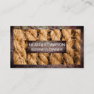 Rusted Metall Gräns   Rope Background Visitkort