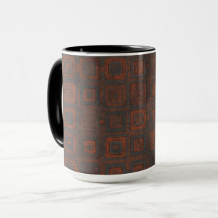 Rusted Metall-kvadrater Mugg