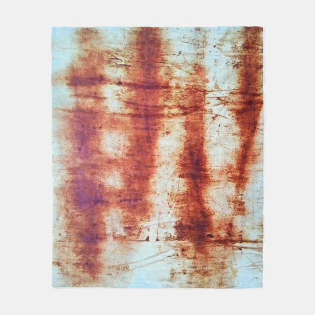 Rusted metall, texturerad bakgrund. fleecefilt (Framsidan)