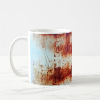 Rusted metall, texturerad bakgrund. kaffemugg