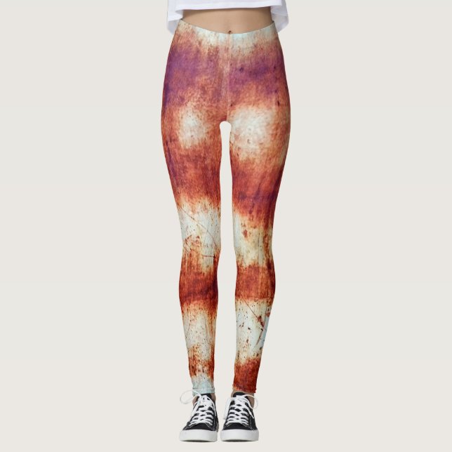 Rusted metall, texturerad bakgrund. leggings (Framsida)