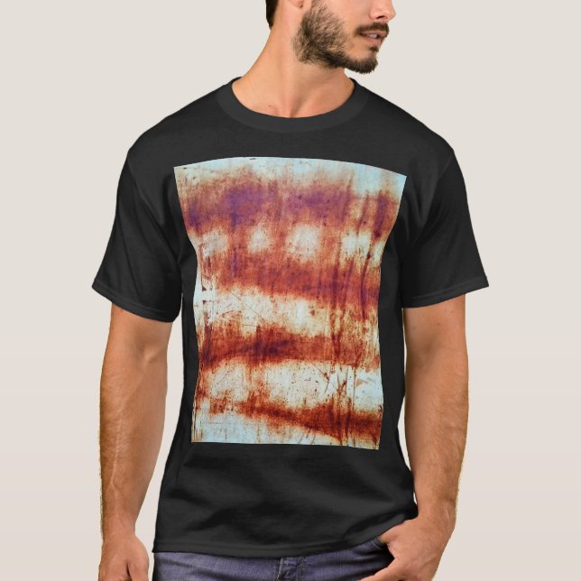 Rusted metall, texturerad bakgrund. t shirt (Framsida)