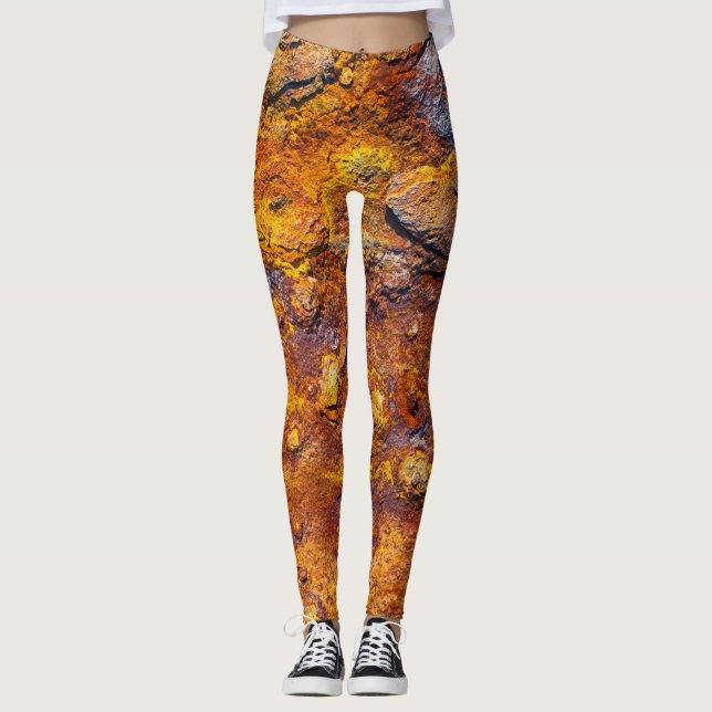 Rusted metall yta leggings (Framsida)
