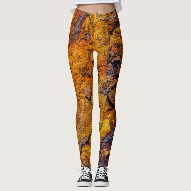 Rusted metall yta leggings (Framsida)