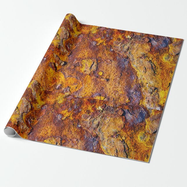 Rusted metall yta presentpapper (Utrullad)