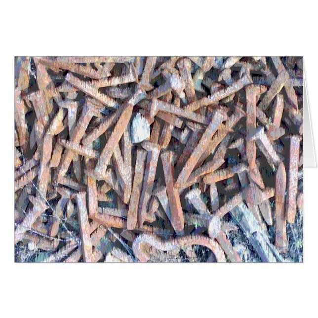 Rusted Old Railroad Track-Spiken OBS Kort (Framsidan Horizontal)