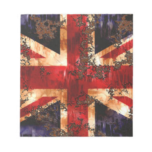 Rusted Patriotic United Kingdom Flagga Anteckningsblock