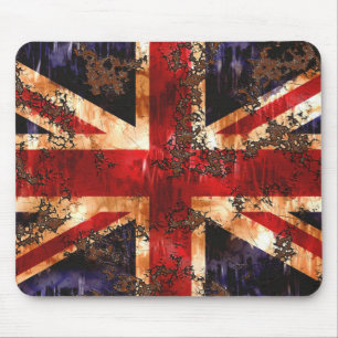 Rusted Patriotic United Kingdom Flagga Musmatta