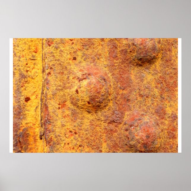 Rusted Riveted Metall Poster (Framsidan)
