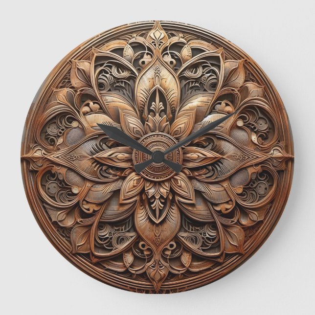 rusted steel relief stor klocka (Framsida)