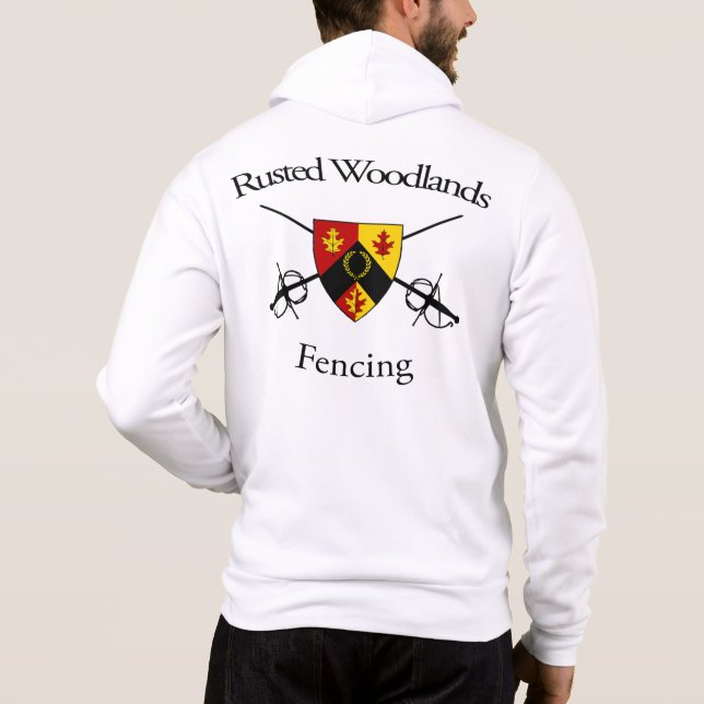 Rusted Woodlands Fcing Hoodie Zip-Up T Shirt (Baksida)