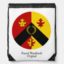 Rusted Woodlands pull-String Bag