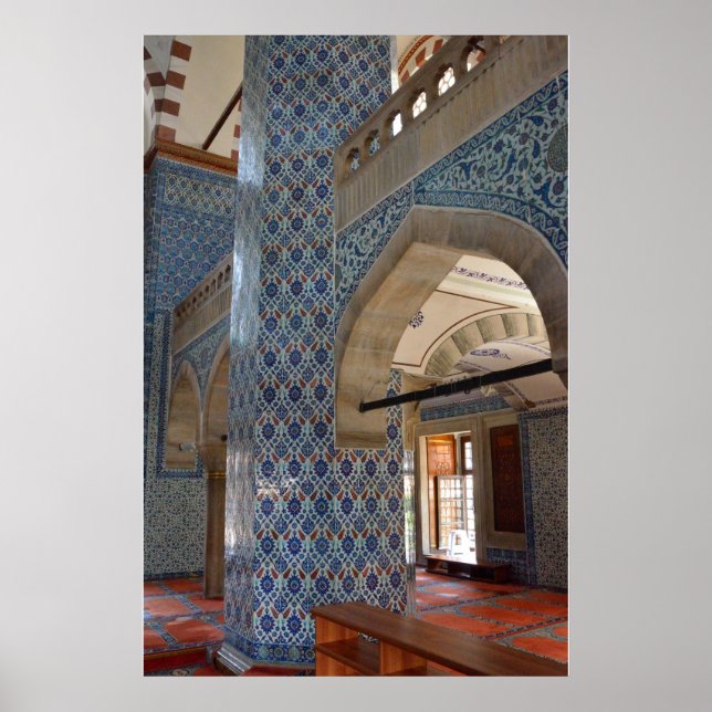 Rustem Pasha Mosque i Istanbul Poster (Framsidan)