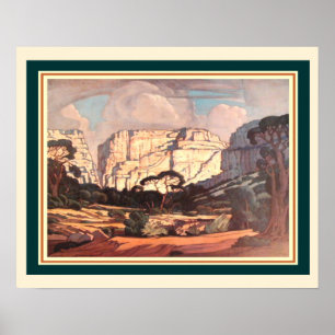 Rustenburg Kloof S. Afrika av J.H. Pierneef 16x20 Poster