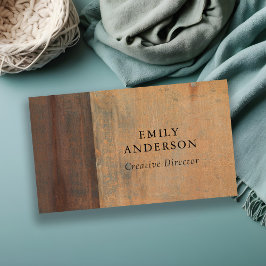 RUSTERAD KORROSIVE GRUNGE ORANGE METALL TEXTURED VISITKORT