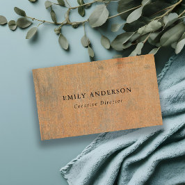 RUSTERAD KORROSIVE GRUNGE ORANGE METALL TEXTURED VISITKORT