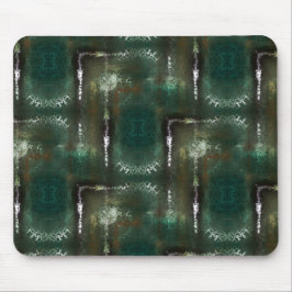 Rustgrönaktigt blomsterskikt märkt med ockuperat r musmatta