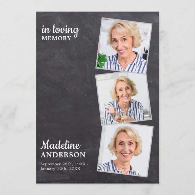 Rustic 3-fotominnesordning för servicefält program (Framsida)