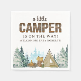 Rustic A Little Camper Baby Shower Pappersservett