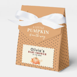 Rustic a Little Pumpkin Cute Fall Baby Shower Presentaskar