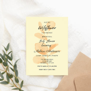 Rustic A Little WildblomGirl Baby Shower Inbjudningar