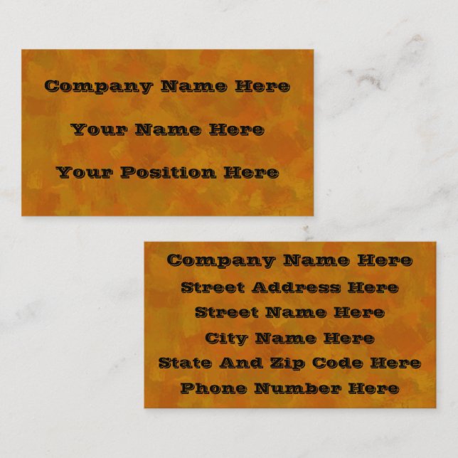 Rustic Abstract Modern Contemporary Geometric Art Visitkort (Fram/baksida)