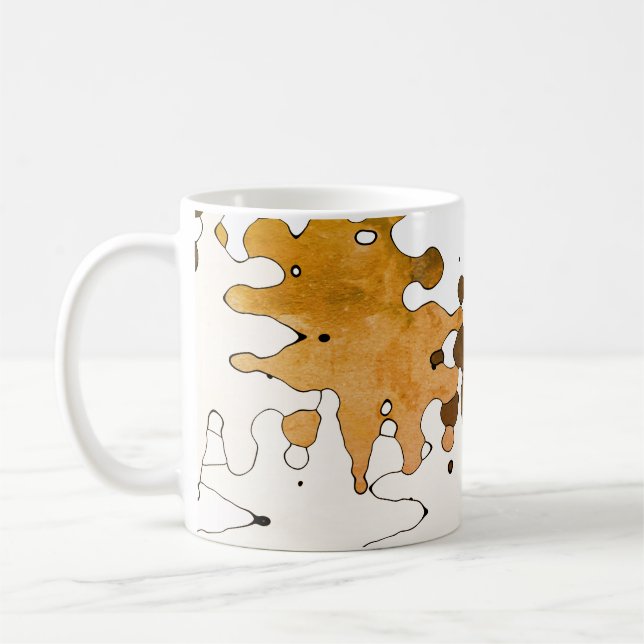Rustic Abstrakt Art Kaffemugg (Vänster)