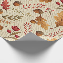 Rustic Acorns and Autumn Botanicals Presentpapper