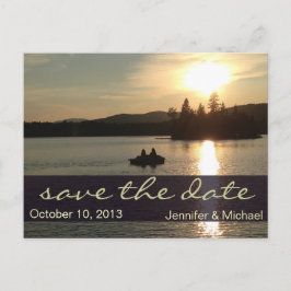 Rustic Adirondack Mountain Sjö Spara datumet Meddelande Vykort