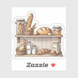 Rustic Aesthetic Bread Shelf Klistermärken