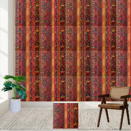Rustic African Motif Tile Kakelplatta