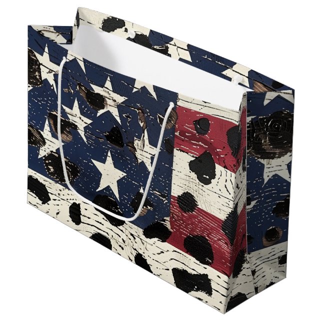 Rustic American Flag Leopard Print (2) (Framsidan Vinklad)