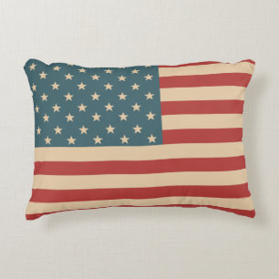 Rustic American Flagga Dekorativ kudde