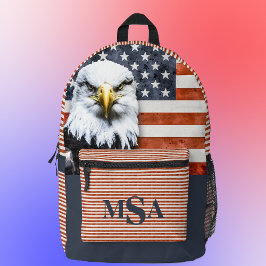 Rustic American Flagga & Eagle Personlig
