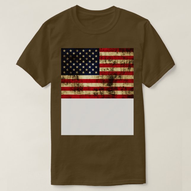 Rustic American Flagga USA Patriotic T Shirt (Design framsida)