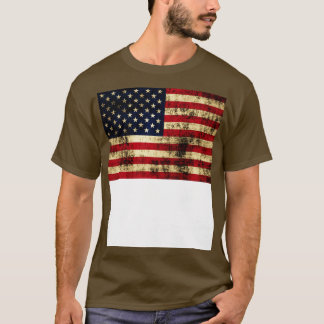 Rustic American Flagga USA Patriotic T Shirt