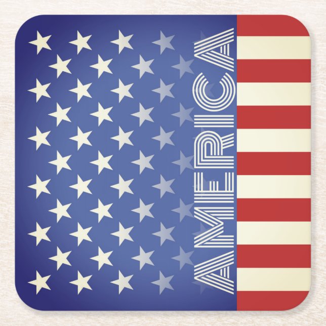 Rustic American Temed underlägg Papper Kvadrat (Framsidan)