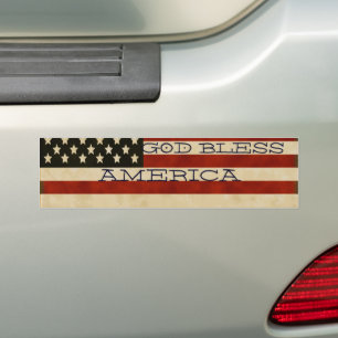 Rustic Americana Vintage American Flagga GIFTS Bildekal