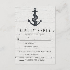 Rustic Anchor Bröllop OSA Card