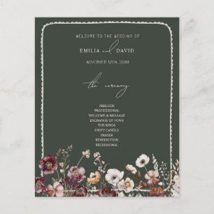 Rustic Anemone Hand plockade Scalloped Grönt Bröll