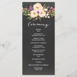 Rustic Anemones Chalkboard Program