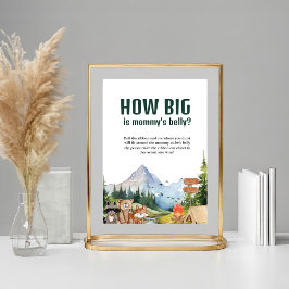 Rustic Animal hur stor är hennes bälgduschskylt? Poster