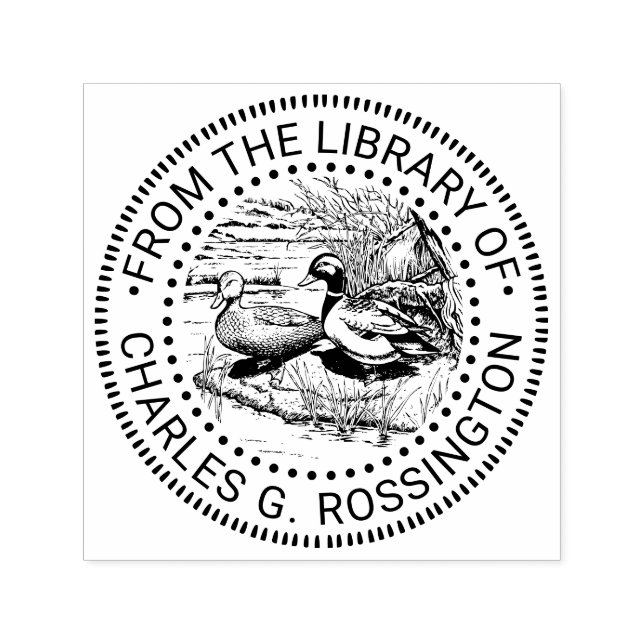 Rustic Ankor vid Vatten Kant vid Bok Namn i vid Bi Självfärgande Stämpel (Design)