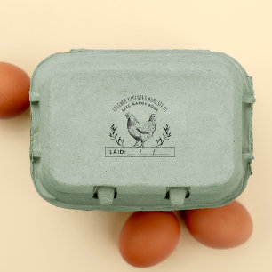 Rustic Anpassningsbar Chicken Farm LBE-datum Stämpel