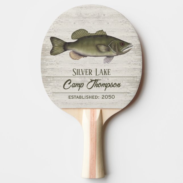 Rustic Anpassningsbar Family Namn Freshwater Fish Pingisracket (Framsidan)