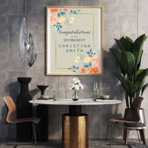Rustic Antique Blommigt Watercolor Pension Party