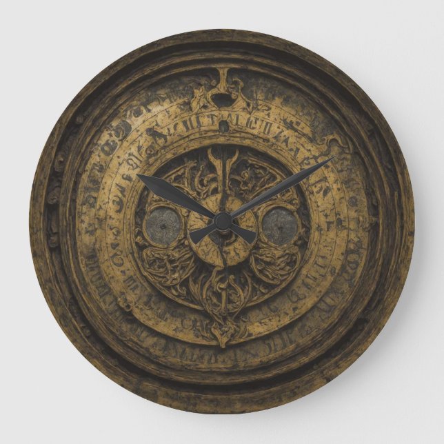 Rustic Antique Clock Stor Klocka (Framsida)