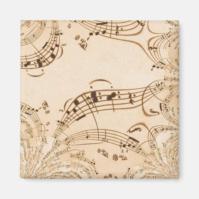 Rustic Antique Musik noter Magnet (Framsidan)