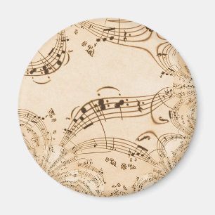 Rustic Antique Musik noter Magnet