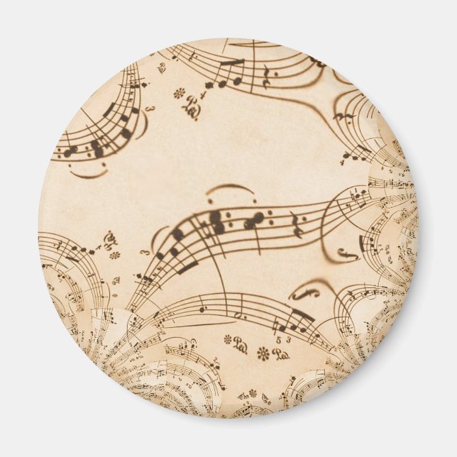 Rustic Antique Musik noter Magnet (Framsidan)